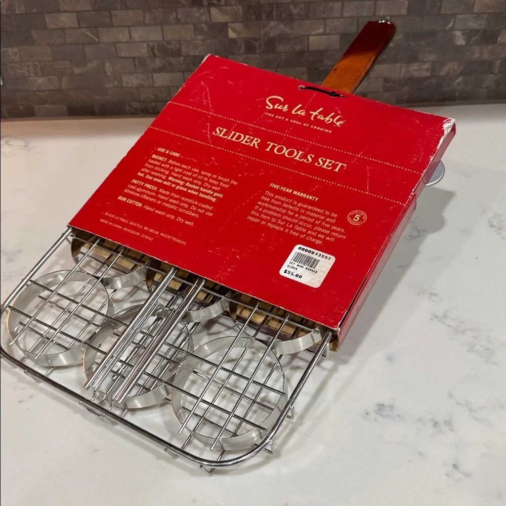 Sur La Table Slider Tools Set Stainless Steel with Wood Handle